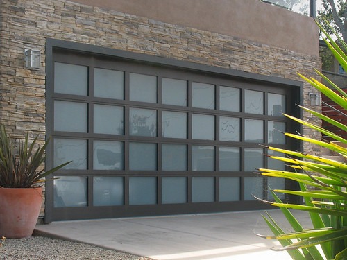 Garage Doors Athena Glass Sandcast Bronze Finish
